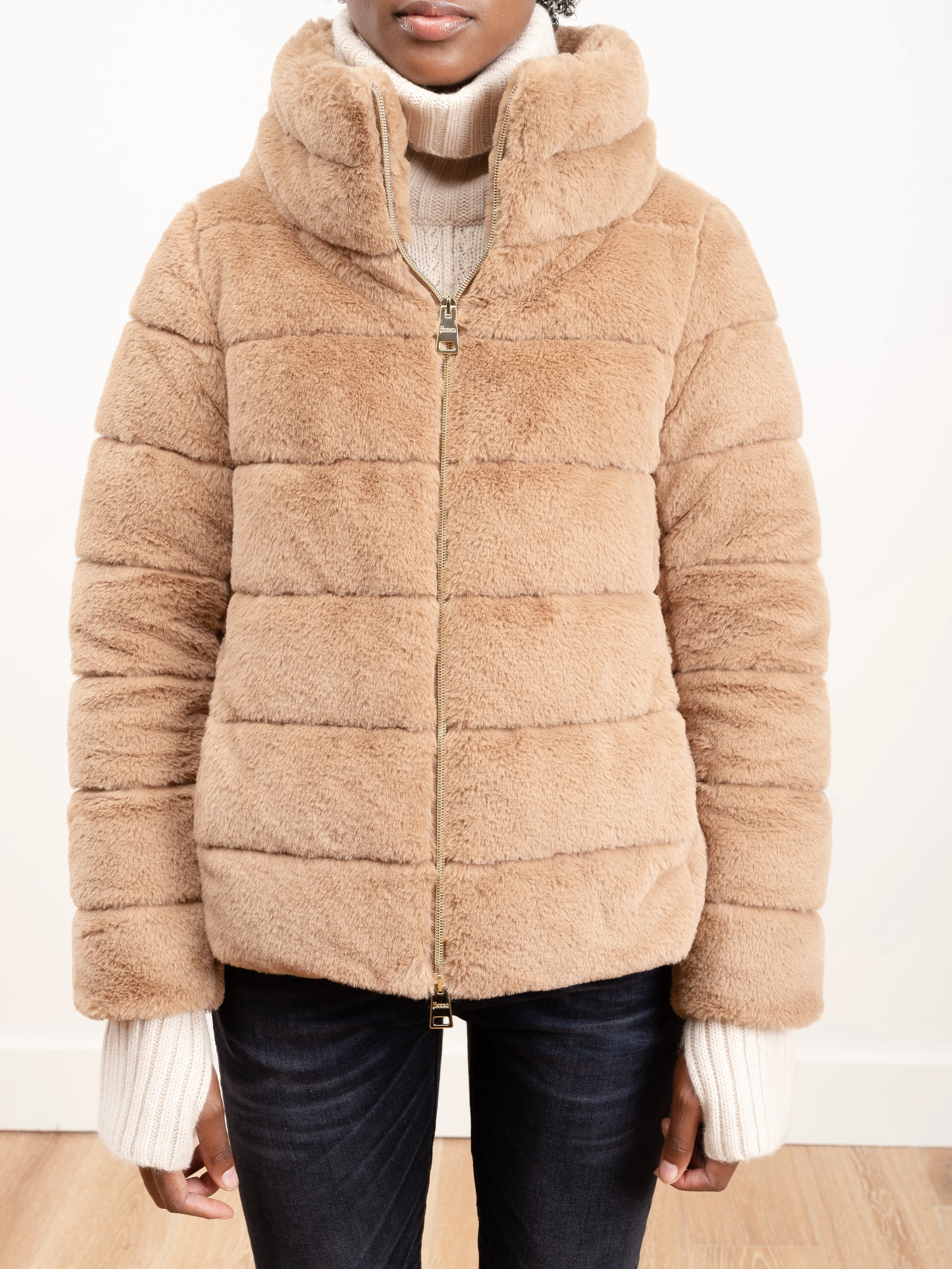 faux short jacket - camel 2150
