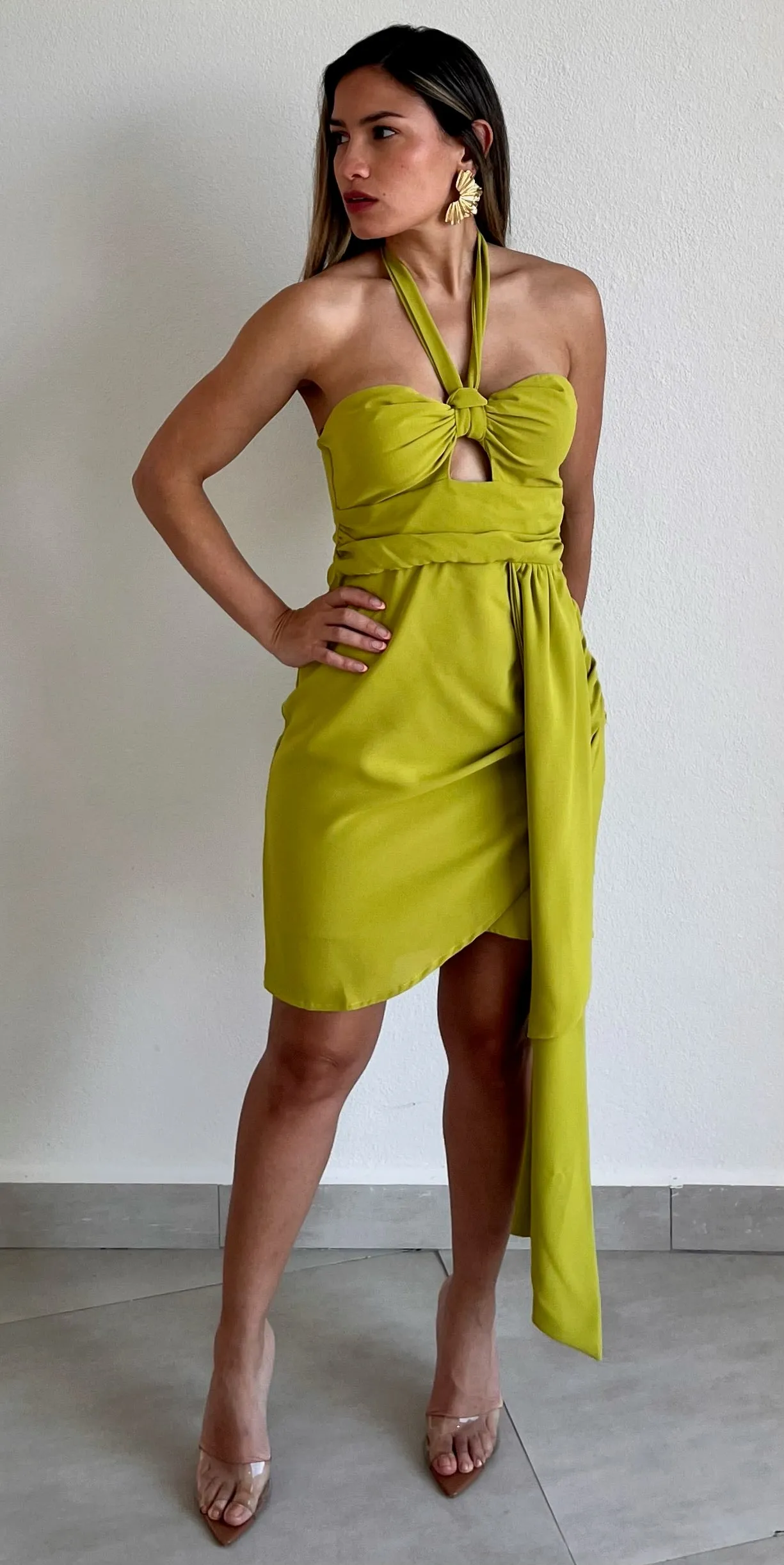 Favorite Fine Lime Halter Dress