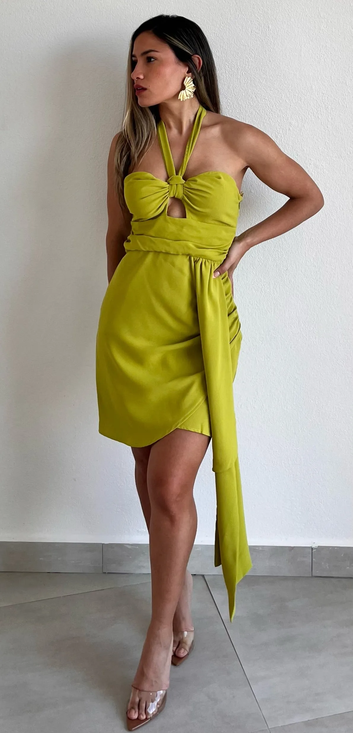 Favorite Fine Lime Halter Dress