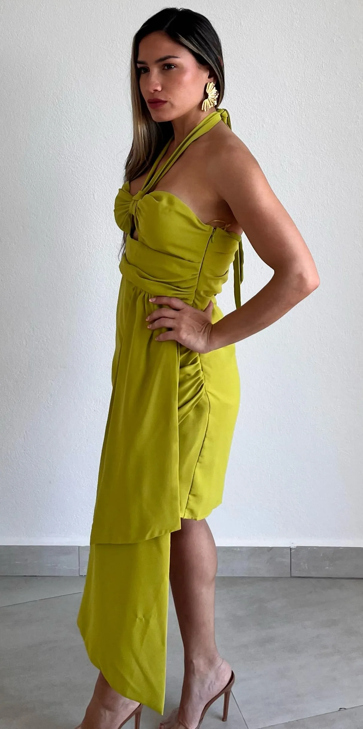 Favorite Fine Lime Halter Dress