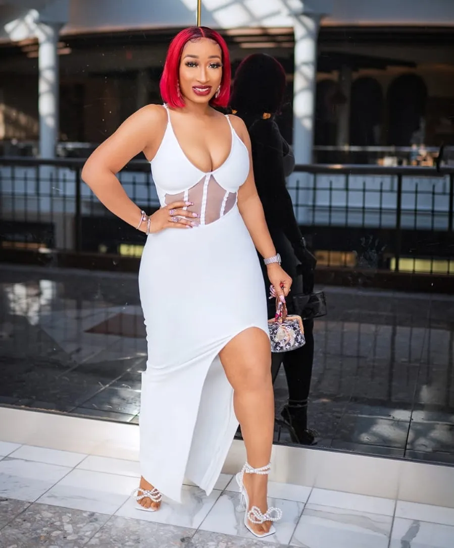 FINAL SALE! Beverly- High Slit Bandage Dress (CLEARANCE OUTLET! Final Sale/No Return/No Exchange!)