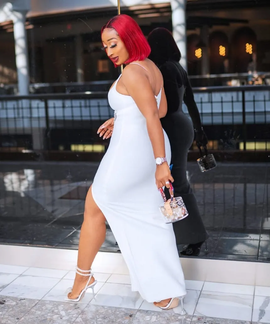 FINAL SALE! Beverly- High Slit Bandage Dress (CLEARANCE OUTLET! Final Sale/No Return/No Exchange!)