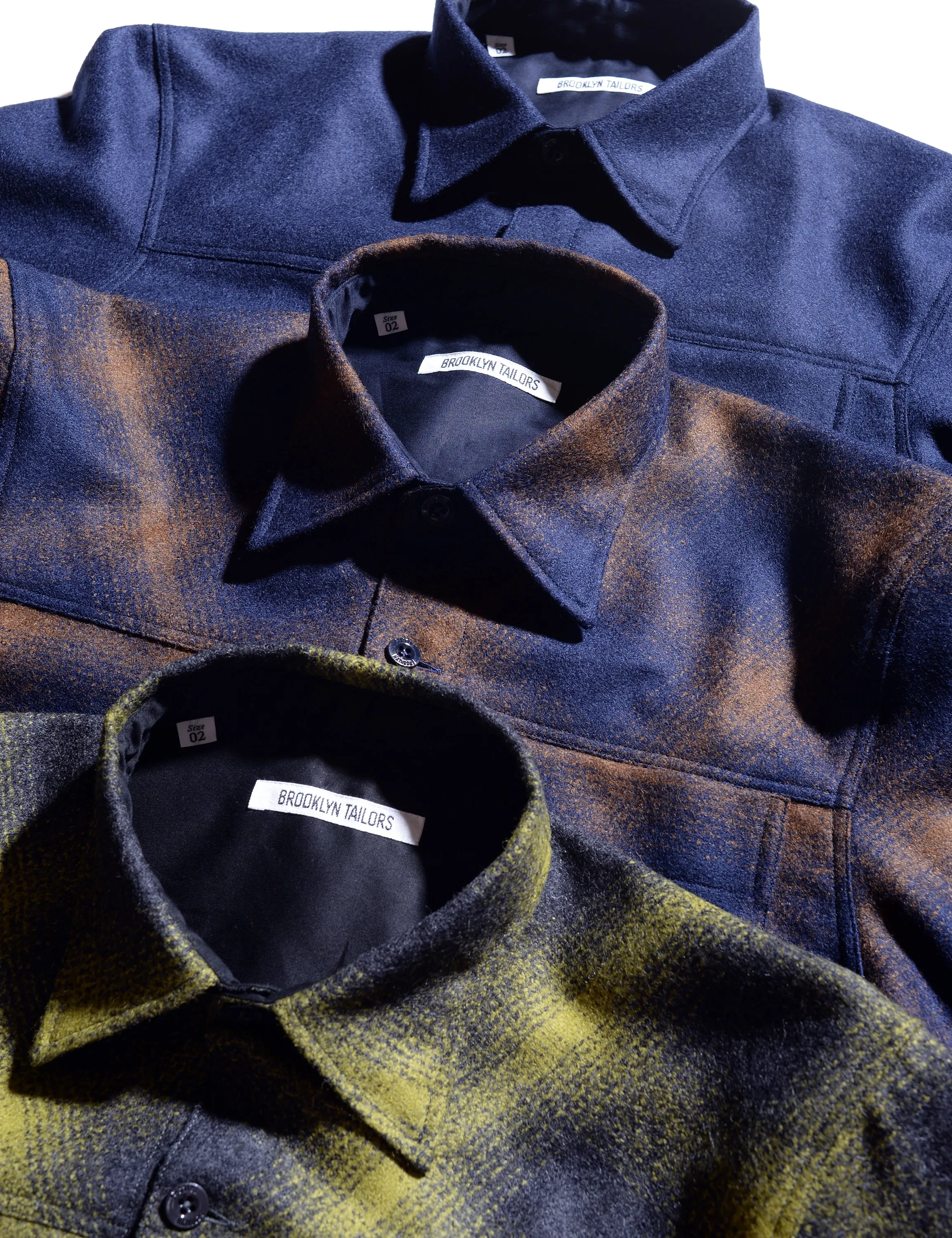 FINAL SALE: BKT15 Shirt Jacket in Boiled Wool Plaid - Gray & Acid Green