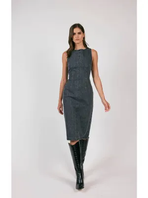 Fitted Denim Dress | Sage the Label