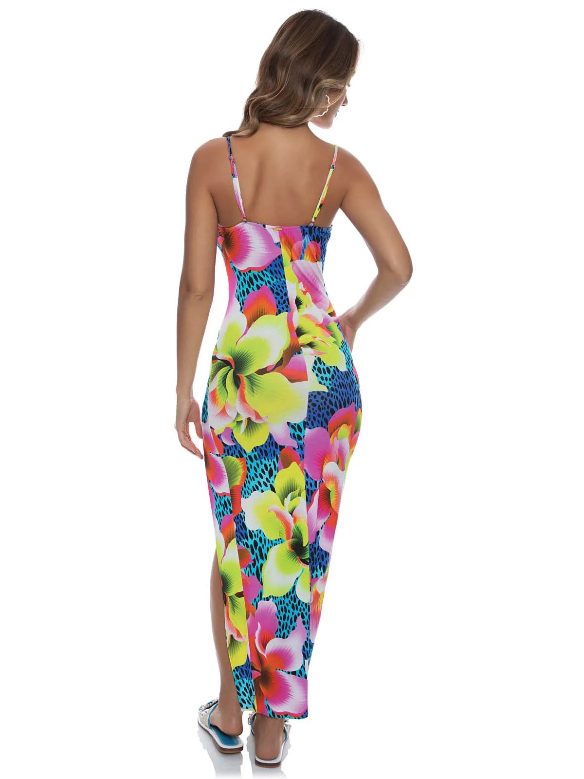 Fitted Side Slit Maxi Dress ::RET