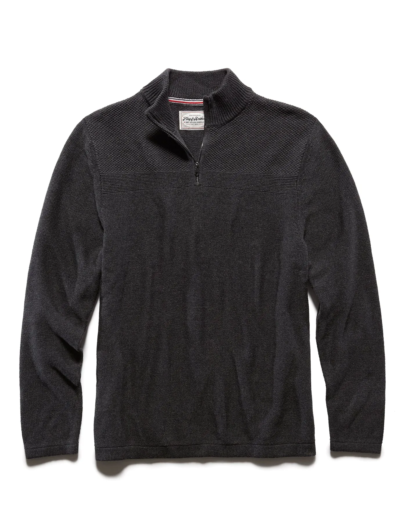 Flag & Anthem Men's Maroon Heather Henryville 1/4 Zip Pullover $70 NWT