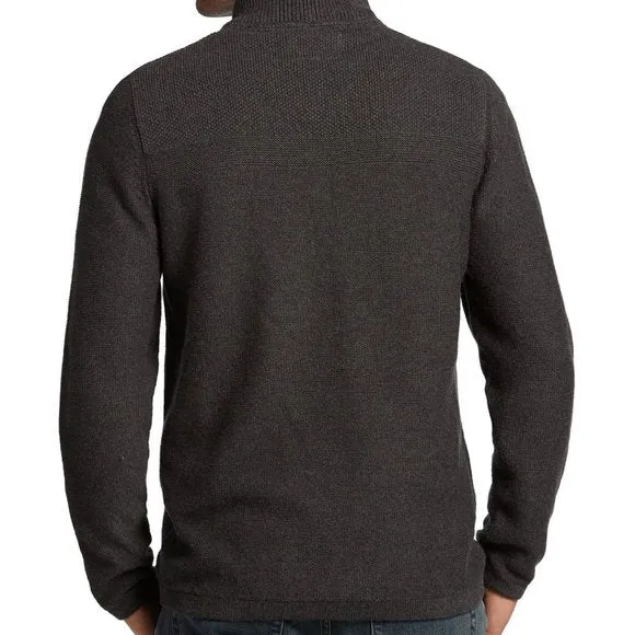 Flag & Anthem Men's Maroon Heather Henryville 1/4 Zip Pullover $70 NWT