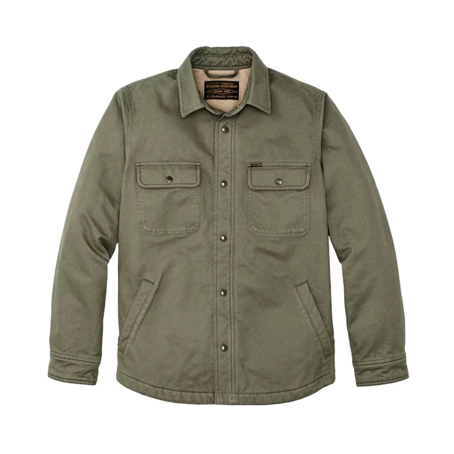Fleece Lined Jac Shirt | Service Green