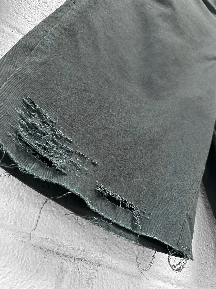 FLEX FITTED CUT OFF GREY SHORTS