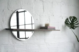 Floating Mirror Hardwood Shelf - Large