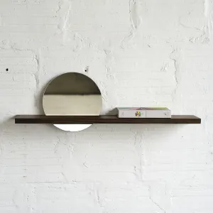 Floating Mirror Hardwood Shelf - Small