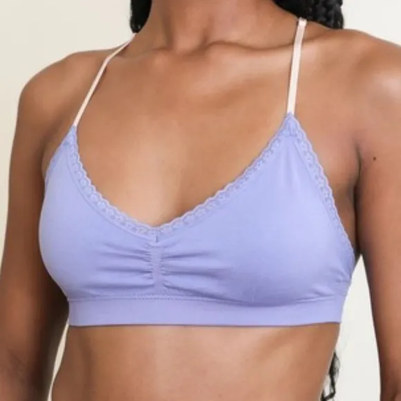 Floral Applique Racerback Padded Bralette