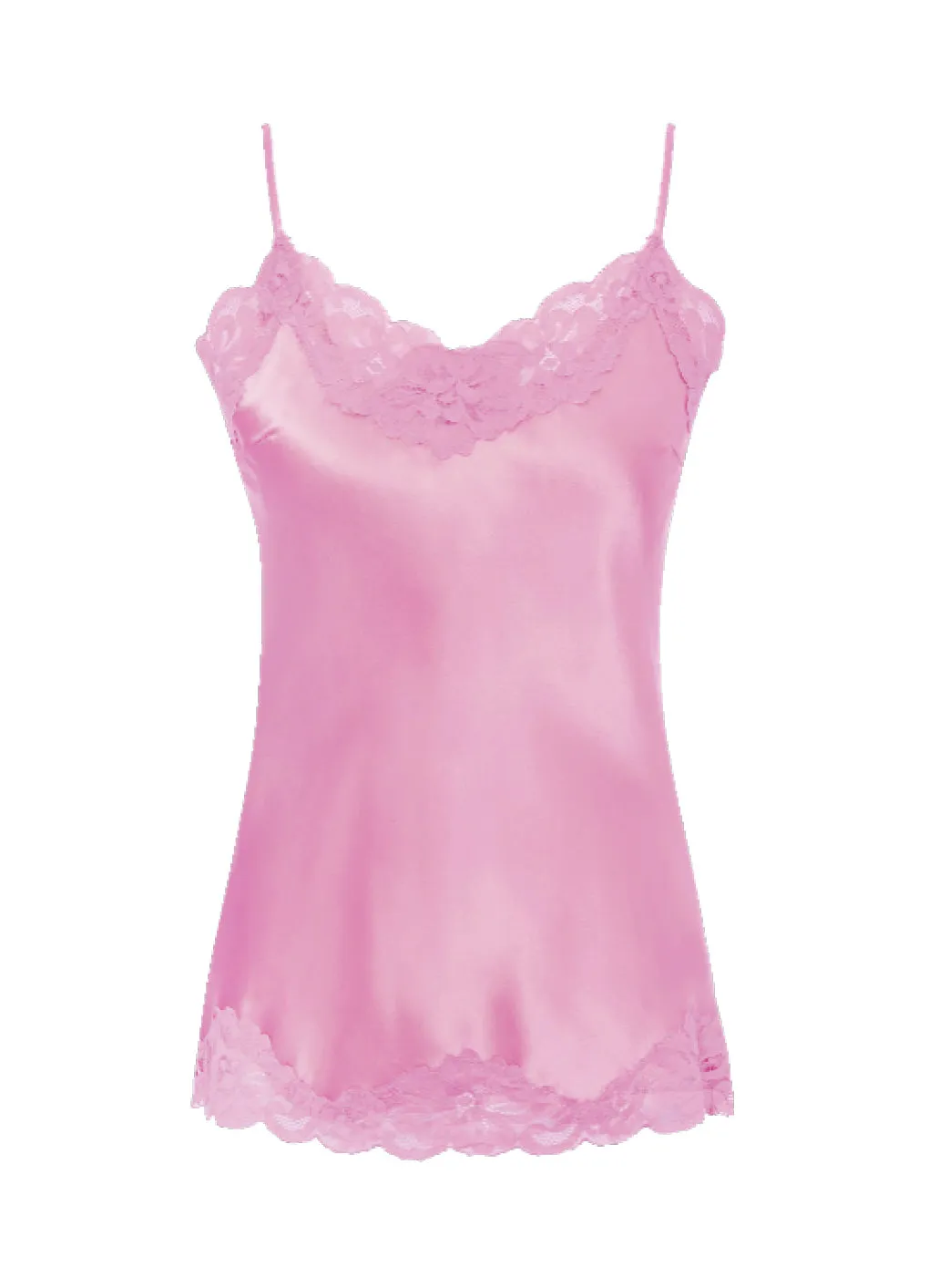 Floral Lace Silk Camie Lilac Pink