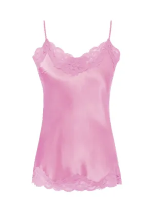 Floral Lace Silk Camie Lilac Pink