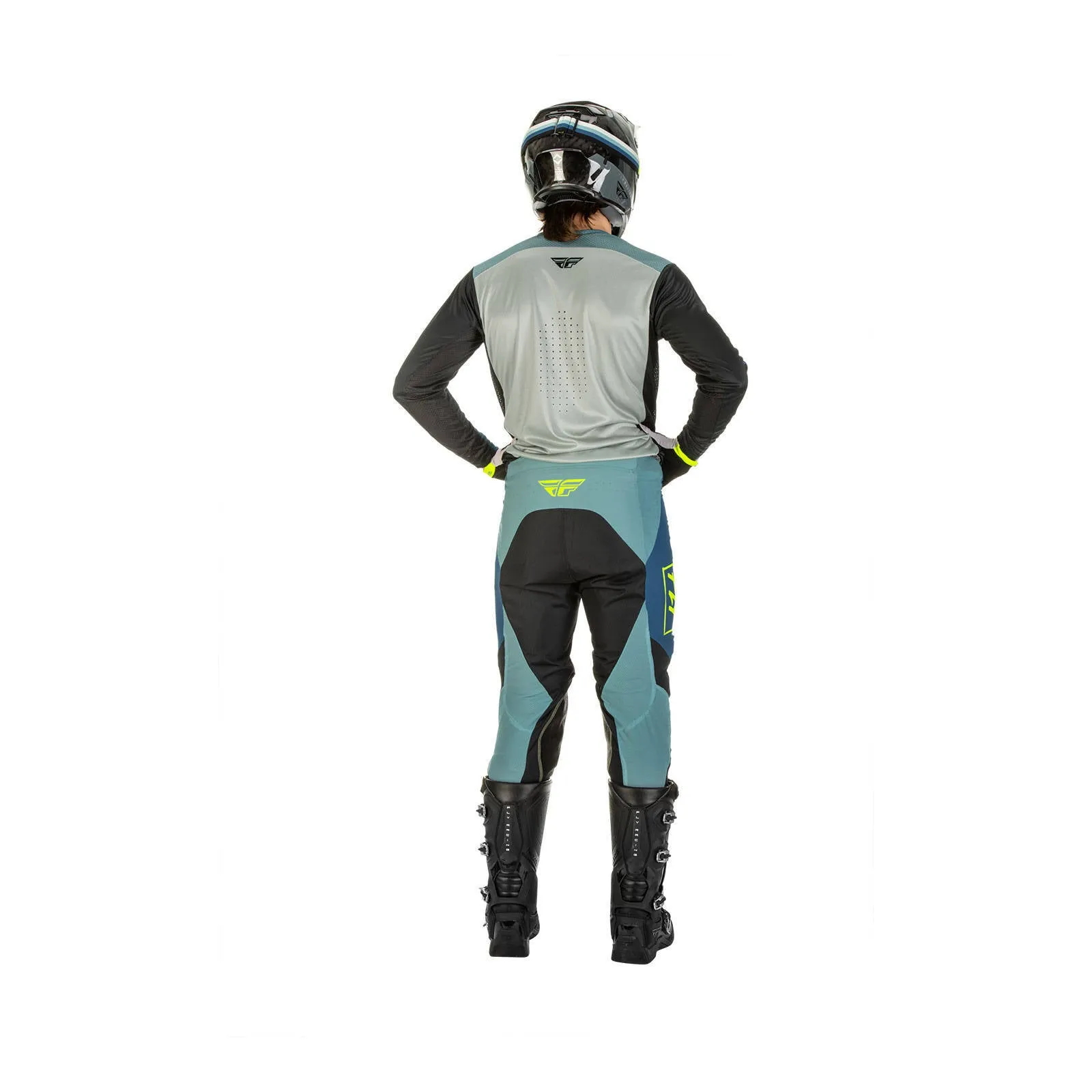 Fly Racing 2022 Lite Hydrogen Pant - Grey / Teal / Hi-Vis