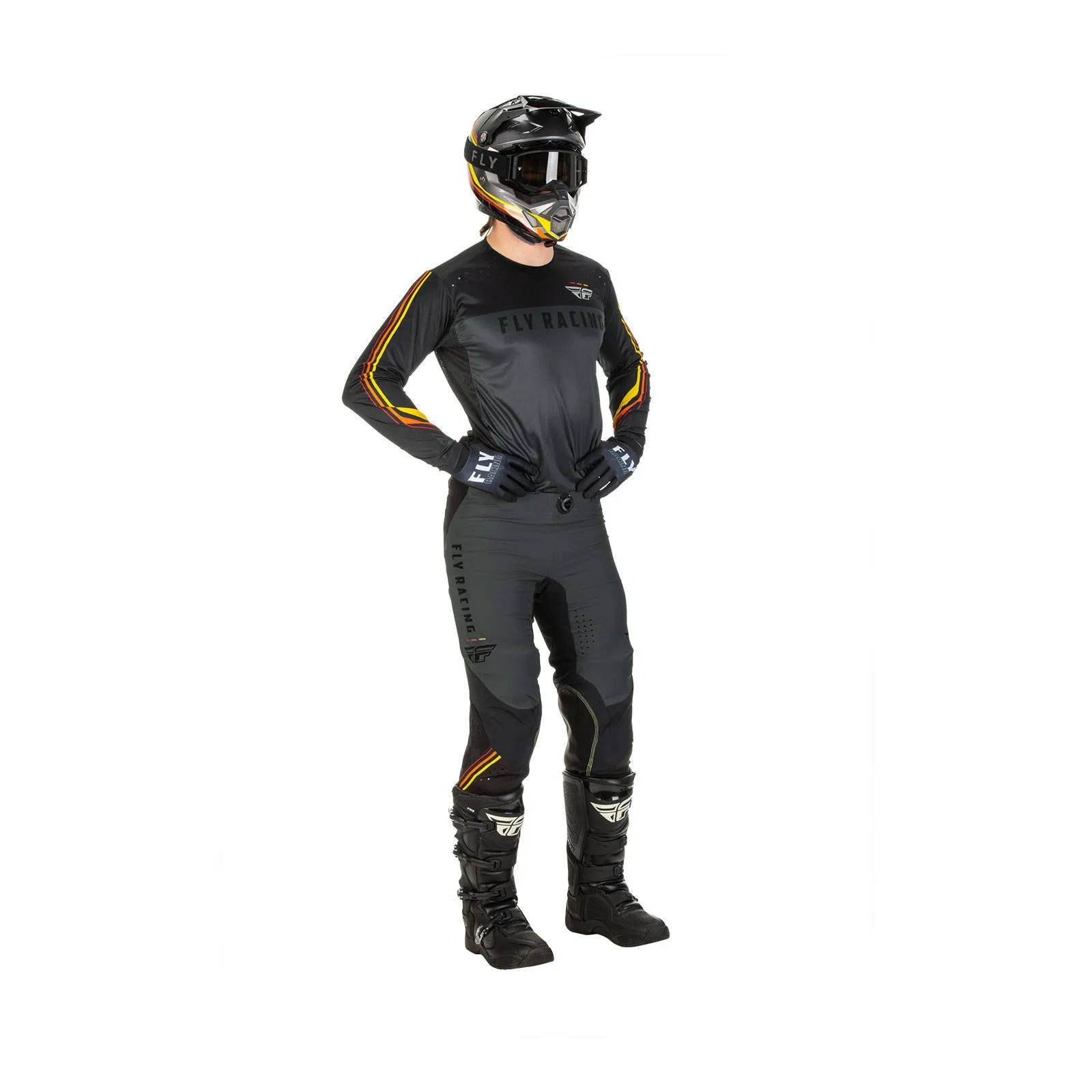 Fly Racing 2022 Lite Hydrogen Special Edition Speeder Pant - Metal / Red / Yello