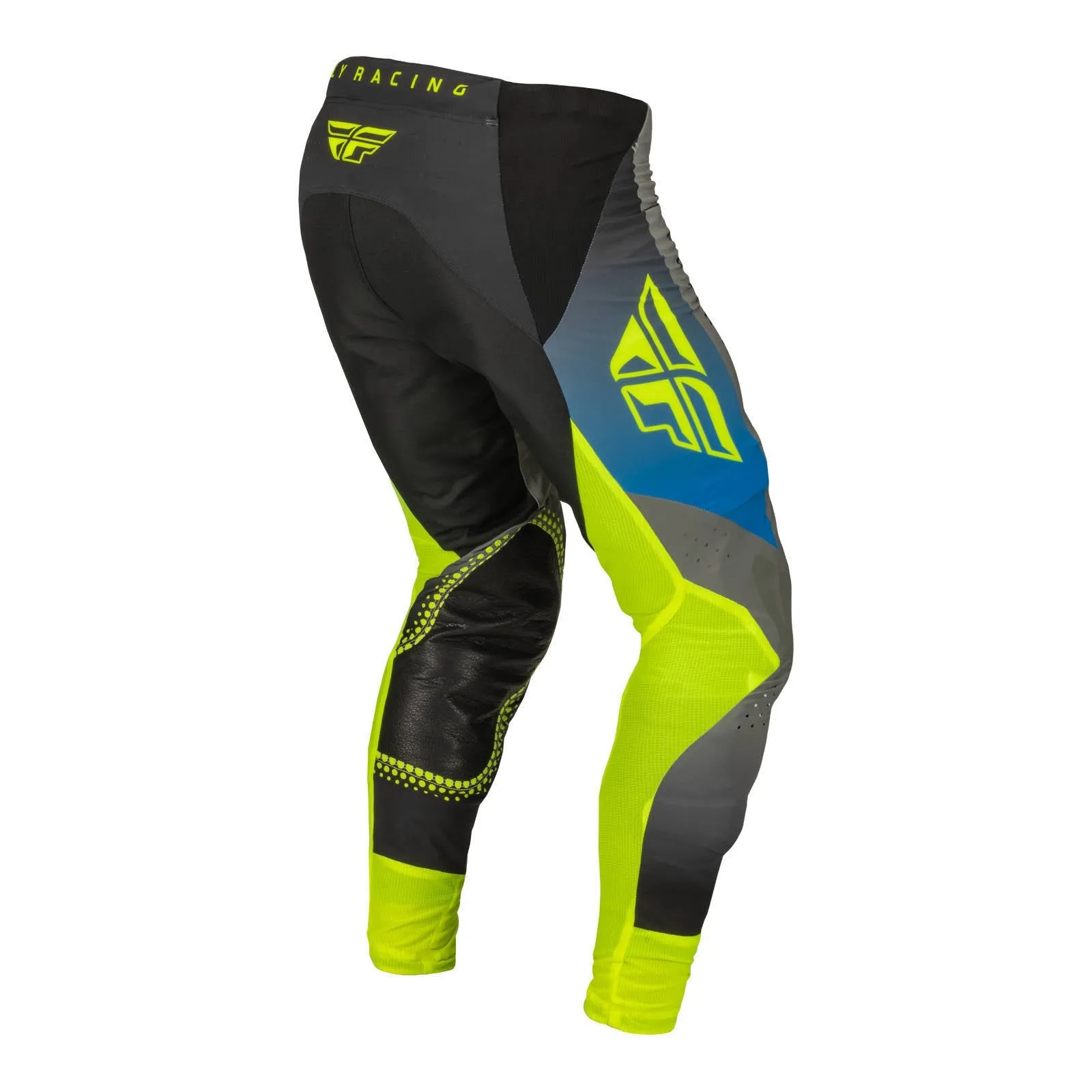 Fly Racing 2023 Lite Hydrogen Youth Pant - Grey / Blue / Hi-Vis