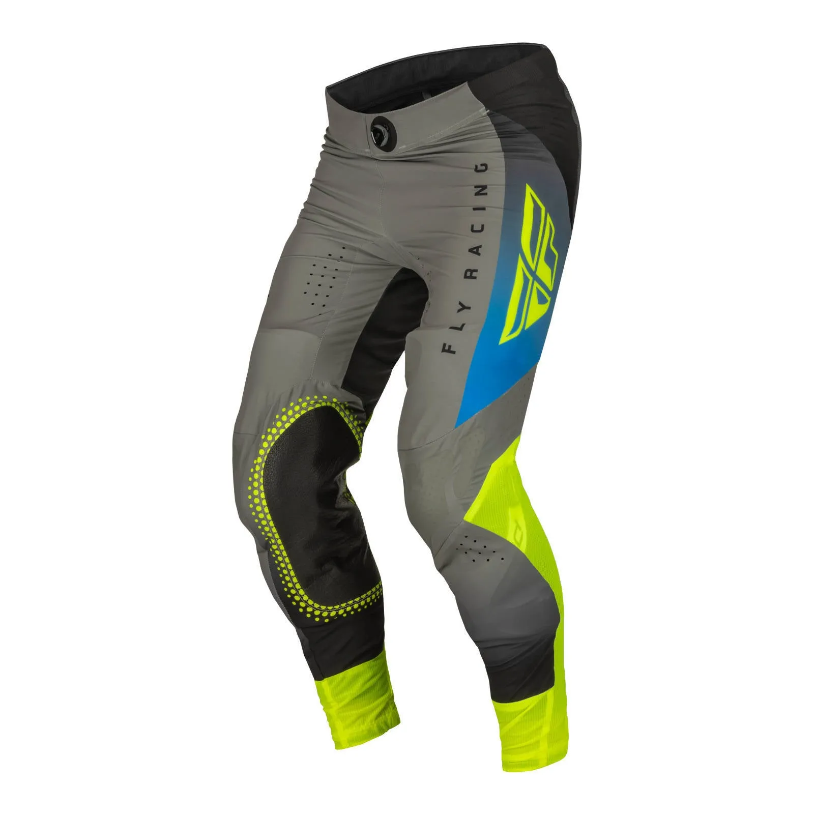 Fly Racing 2023 Lite Hydrogen Youth Pant - Grey / Blue / Hi-Vis