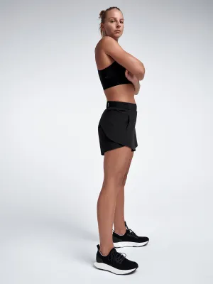 FLY RUN Recycled Short Black