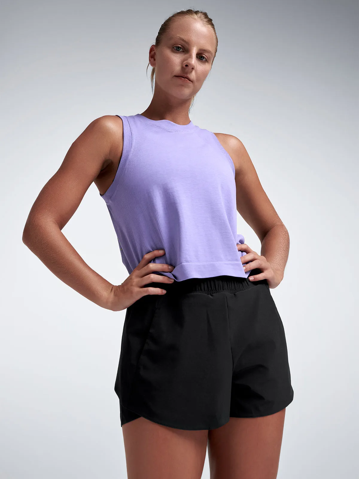 FLY RUN Recycled Short Black