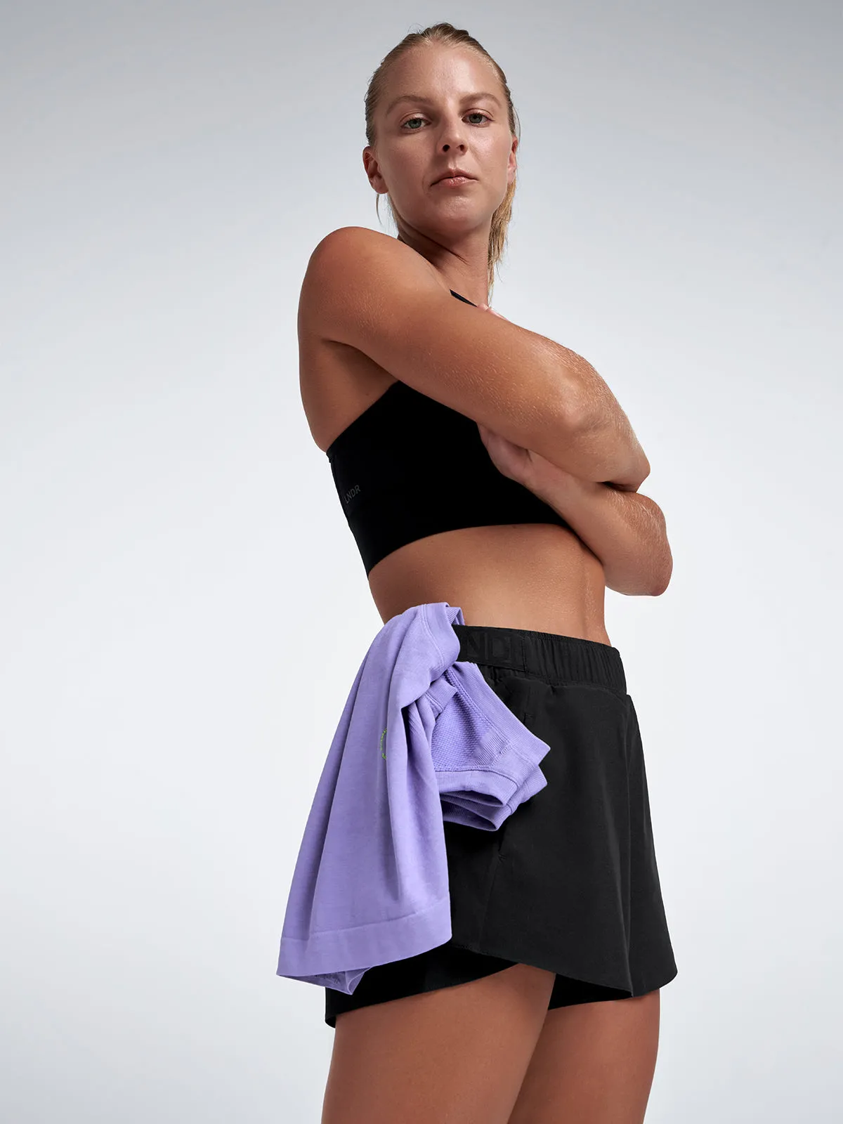 FLY RUN Recycled Short Black