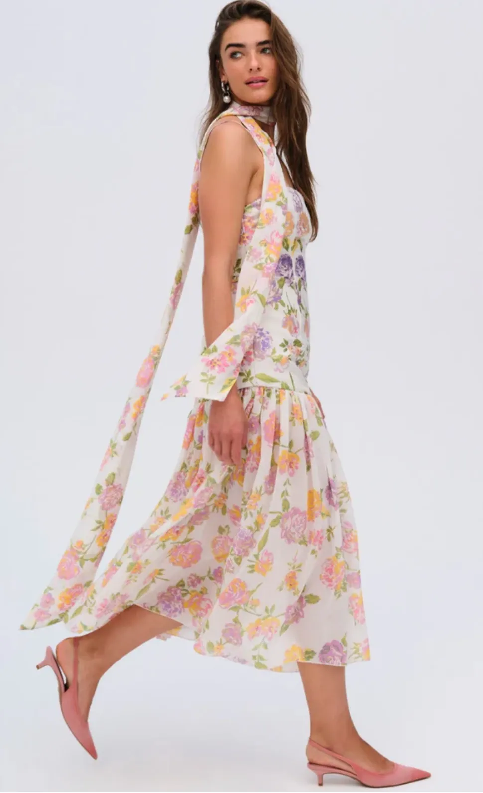 For Love & lemons Cleodora midi dress