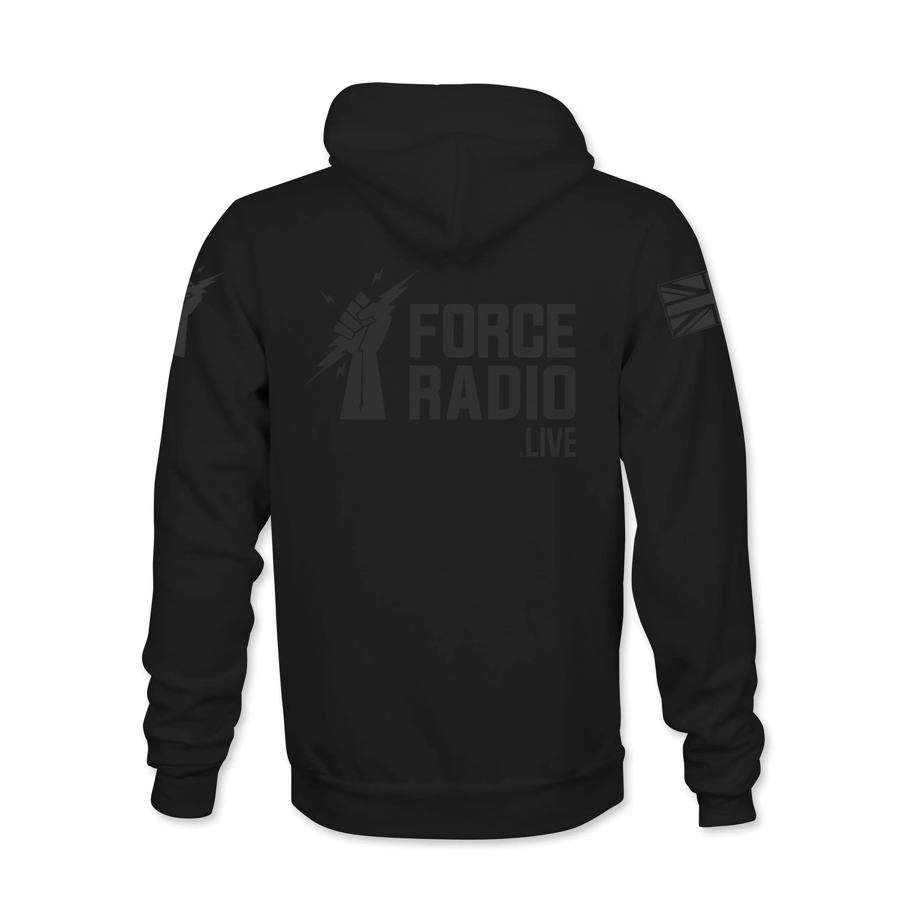 FORCE RADIO GREY BANNER & BACK HOODIE
