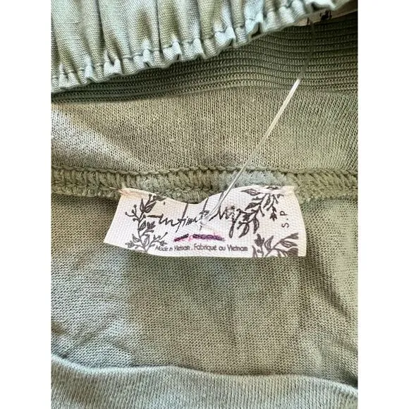 FP Intimately Hometown Lounge Pajamas Set - Washed Army Green -Small NWOT