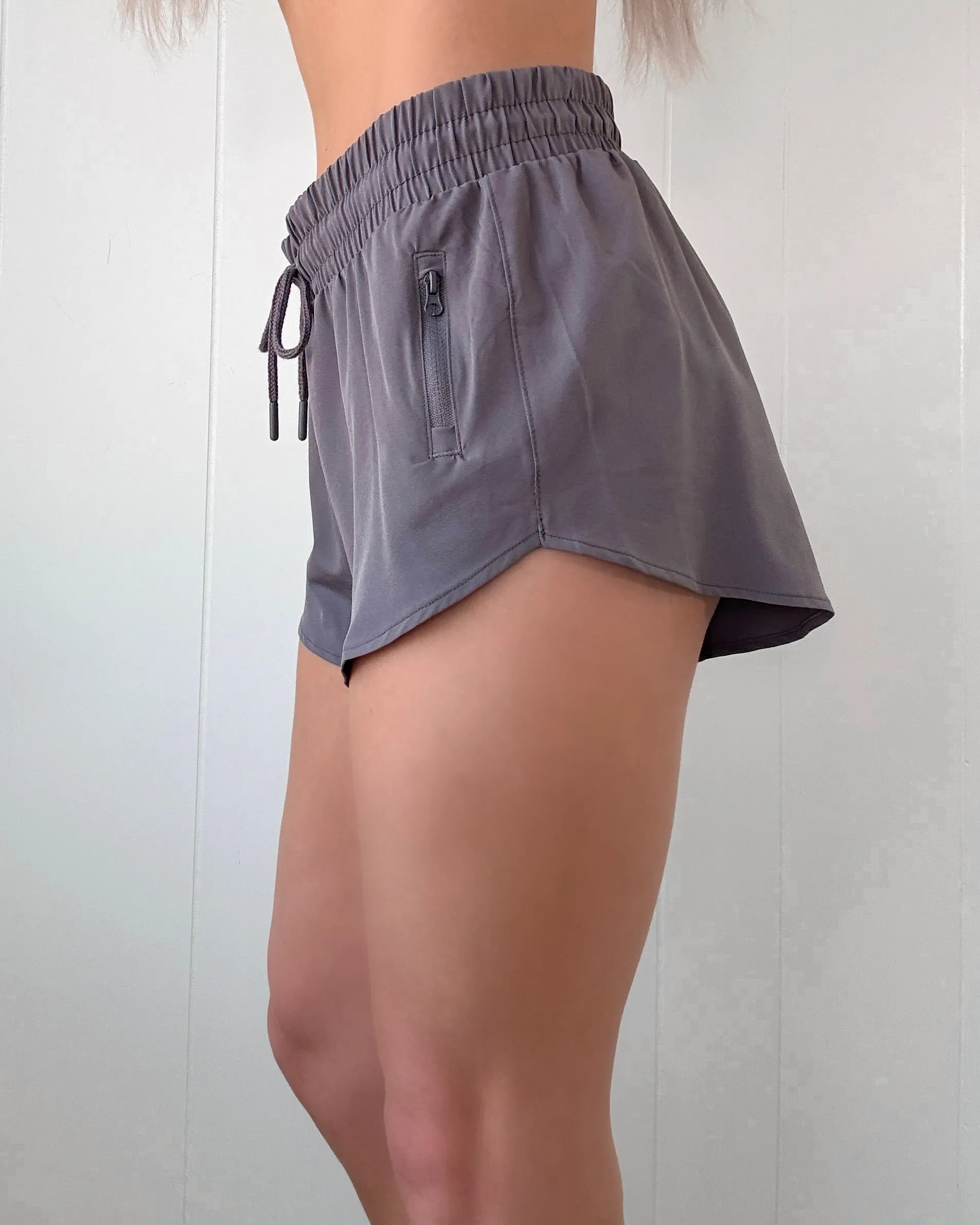 Free Flow Mini Active Shorts - Grey