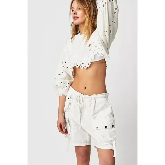Free People $98 Moon Bay Parachute Shorts NEW