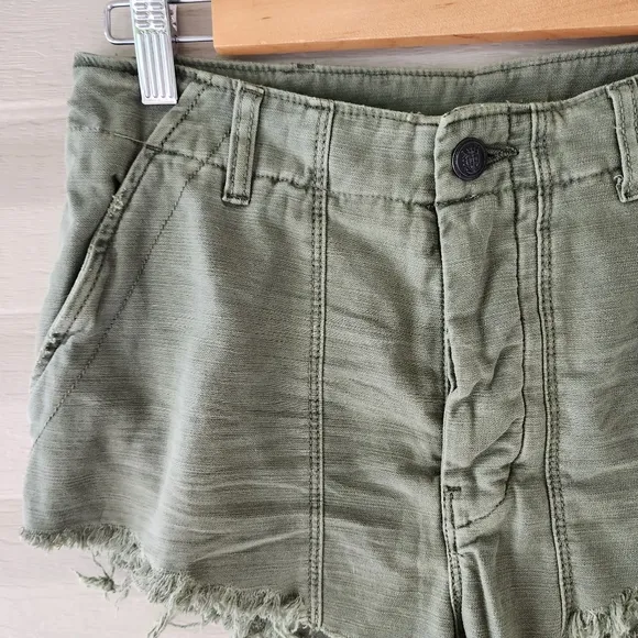 Free People army green shorts