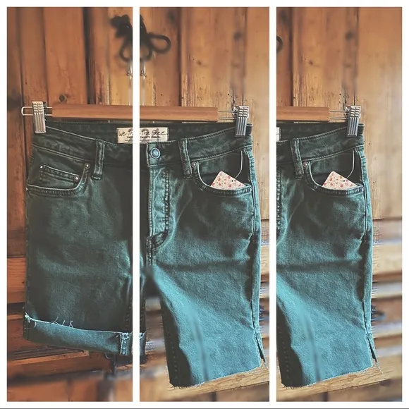 Free People army green shorts