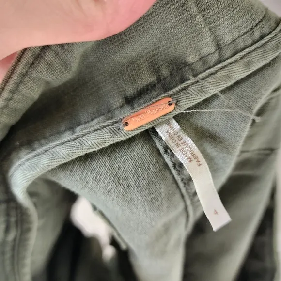 Free People army green shorts