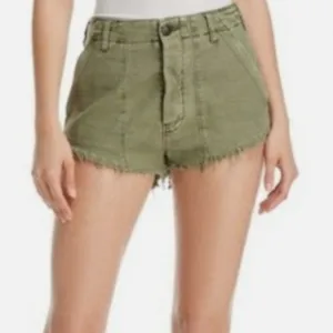 Free People army green shorts