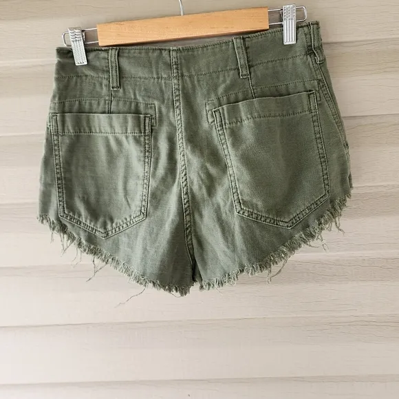 Free People army green shorts