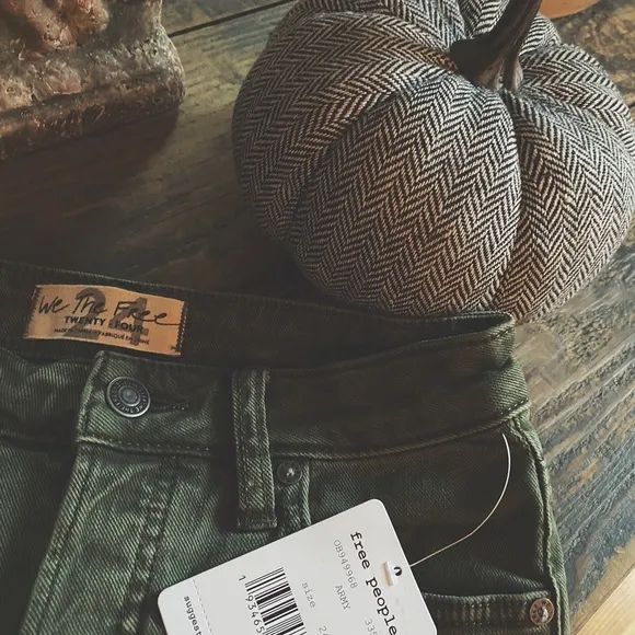 Free People army green shorts