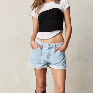 Free people beginners luck slouch shorts NWOT