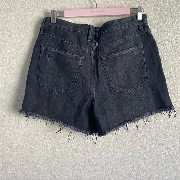 Free People Black Denim Shorts
