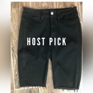 Free People Black Jean Shorts