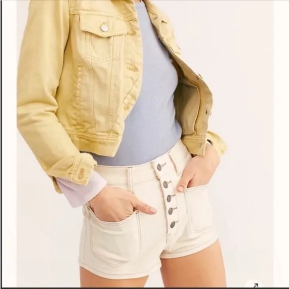Free People Bridgette Shorts in Ecru NWT