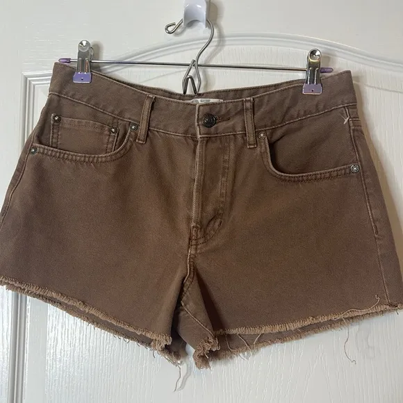 Free People Brown Denim Shorts 27