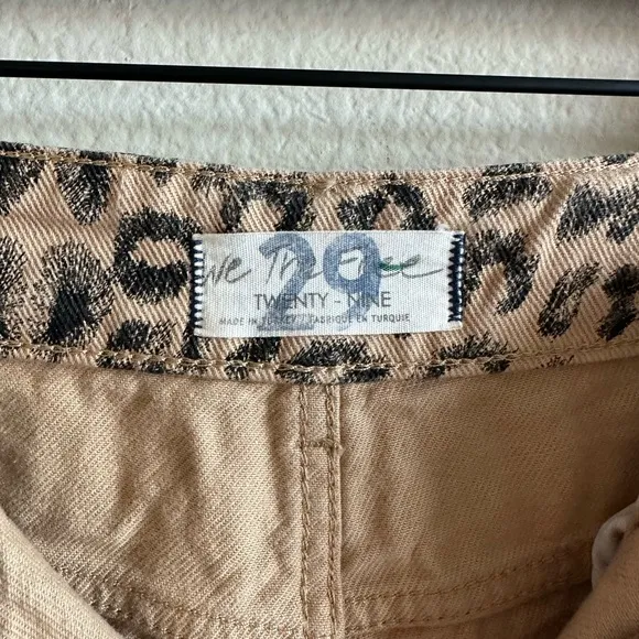 Free People Cheetah Print High Rise Shorts