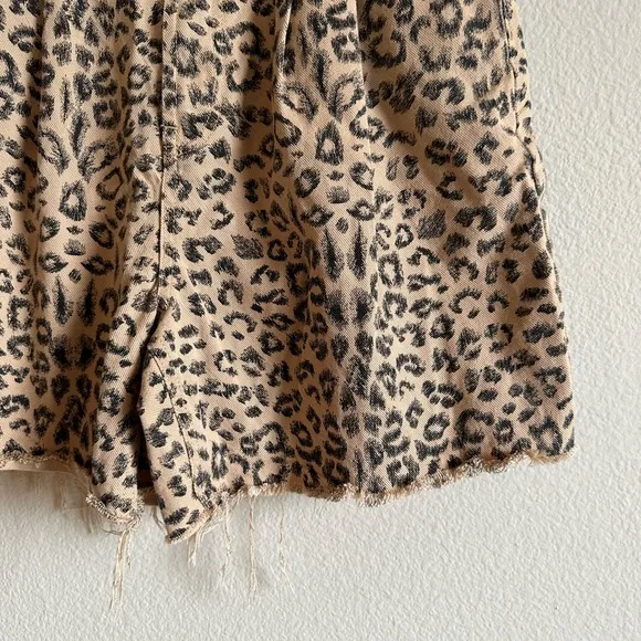 Free People Cheetah Print High Rise Shorts