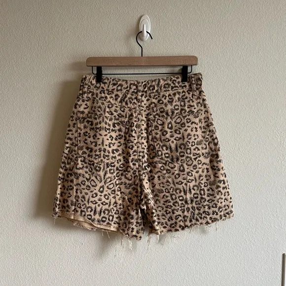 Free People Cheetah Print High Rise Shorts