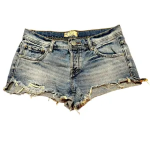 FREE PEOPLE DISTRESSED DENIM CUTOFF SHORTS