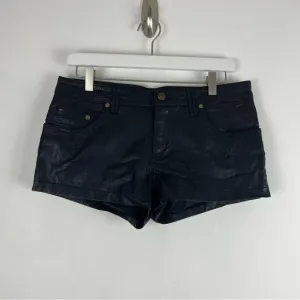 FREE PEOPLE Faux Leather Shorts In Black Size 6