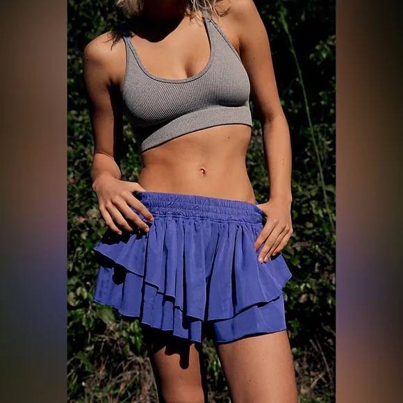 Free People FP Movement Ruffle Shorts | Active Shorts