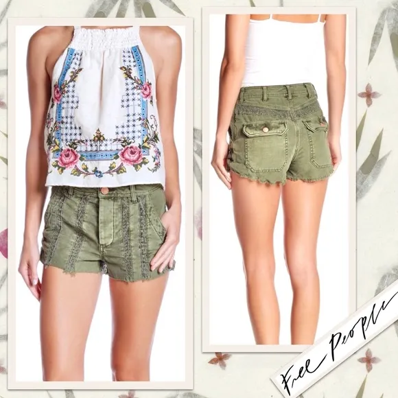 Free People Great Expectations Short in Moss