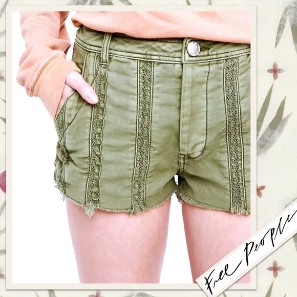 Free People Great Expectations Short in Moss