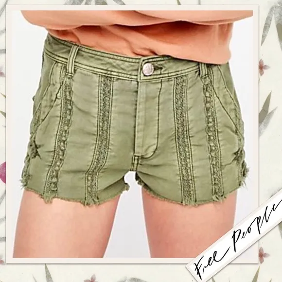 Free People Great Expectations Short in Moss